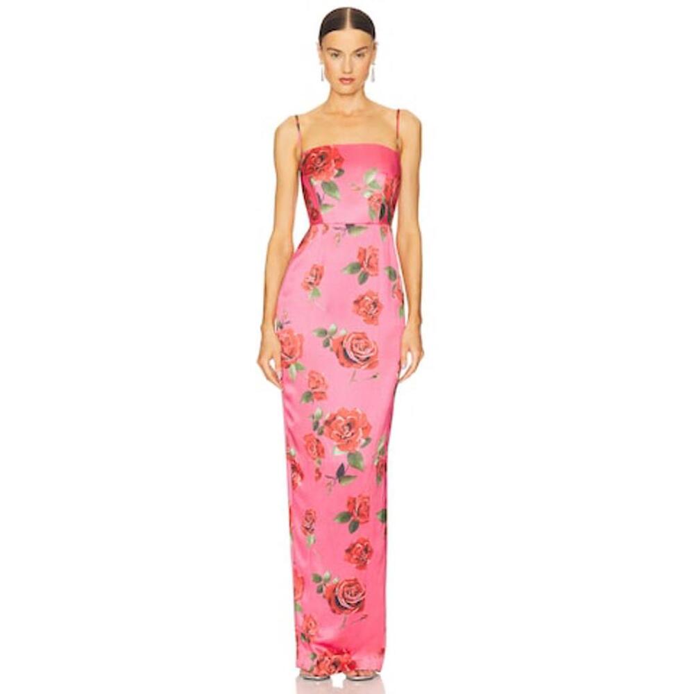 SAU LEE Sofia Dress in Pink Multi FLORAL